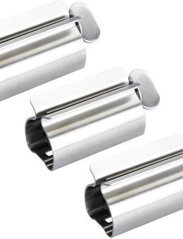 Maximex Tubenquetscher Tubenpresse EDELSTAHL (3 St), Edelstahl, mit Stehfunktion, für Zahnpasta-, Creme- & Lebensmitteltuben