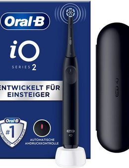 Oral-B Elektrische Zahnbürste iO Series 2, Aufsteckbürsten: 1 St., für die sanfte Reinigung, Reise-Etui