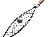 Jim Beam BBQ Grillschale, Metall, mit Parawoodgriff für große Fische