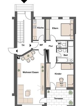 Großzügige 3-Zimmer-Wohnung mit Terrasse in Lichtenau! - Lichtenau (Bayern)