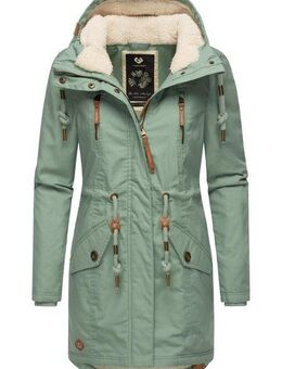 Ragwear Wintermantel Elsie stylischer Winterparka mit Kapuze und Teddyfleece