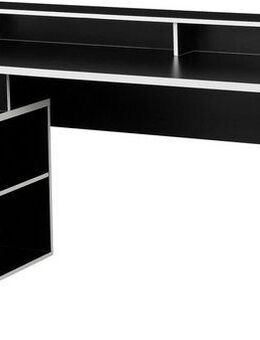 INOSIGN Gamingtisch Game, Computertisch, Eckschreibtisch, Towerfach, Kabeldurchlass, Monitoraufsatz, Stauraum, Maße 180x102 cm