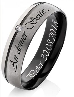 Damenring Titanring FF48D mit Außengravur - Aholming