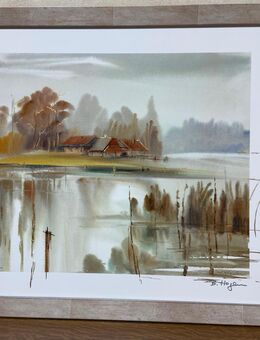 3 Aquarelldrucke im Holzrahmen - Dortmund