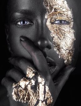 Golden Face, Mini-Poster / Fotodruck 20 x 30 cm, glänzend - Celle