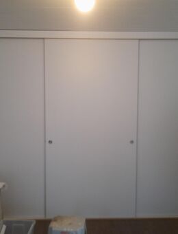 Schlafzimmerschrank, deckenhoch 3,60x2,45 Multiplex, weiß - Stuttgart