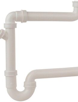 Kirchhoff Siphon Rohrgeruchsverschluss, Raumspar-Röhrensiphon, 1 1/2"IG x 50 mm, 3/4" Geräteanschluss