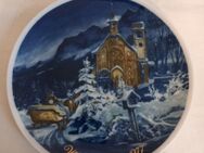 Weihnachtsteller Zierteller Jahrgangsteller Porzellan Kobalt Sammelteller 1977 - Essen