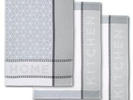 Dyckhoff Geschirrtuch HOME & KITCHEN, Maße je Tuch ca. 50x70 cm, aus 100% Baumwolle, (Set, 3-tlg), mit zwei verschiedenen Motiven