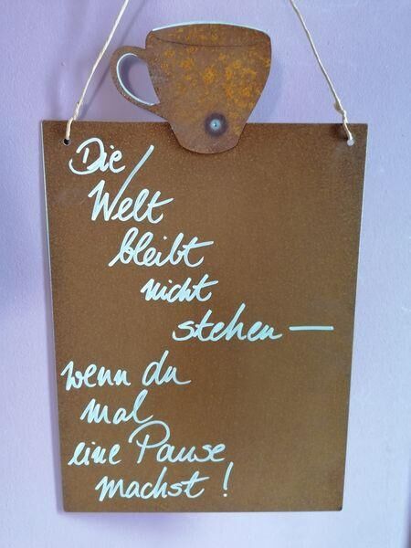 Spruchschild "Pause" Spruchtafel - Kraftisried
