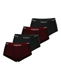 pieces Hipster PCLOGO LADY 4 PACK SOLID NOOS BC (Packung, 4-St., 4er-Pack)