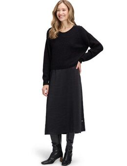 Vera Mont Druckkleid Damen Casual-Kleid zweiteilig Materialmix