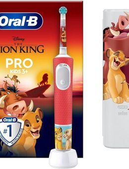 Oral-B Elektrische Kinderzahnbürste Pro Kids König der Löwen, Aufsteckbürsten: 1 St., inklusive Sensitiv+ Modus für Zahnpflege, extra weiche Borsten