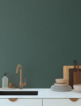 A.S. Création Vliestapete Anna D'Andrea Vliestapete einfarbige Strukturtapete Dunkelgrün, strukturiert, Strukturmuster, (1 St), einfarbige Tapete in Textil-Optik Unitapete für Schlafzimmer Grün