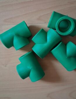 5 x T-Stücke 32mm für Kunststoff PPR Schweiß Rohr Grün - Meerbusch