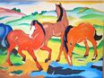 Ölgemälde "Rote Pferde" Franz Marc 60 x 80 cm in 64285