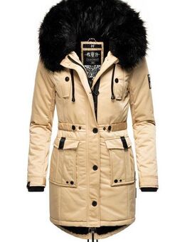 Navahoo Wintermantel Luluna Prc edler Parka mit großer Kunstfellkapuze