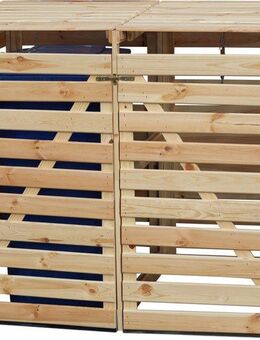 promadino Mülltonnenbox Vario V, für 2 x 240 l, holzfarben