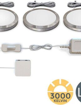B.K.Licht Unterschrankleuchte, LED fest integriert, Warmweiß, LED Schranklicht, Küche, SET inkl. LED Modul 2W 170lm 3000K