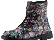 Geox J ECLAIR GIRL D Schnürboots Schnürstiefel, Boots mit Blockabsatz