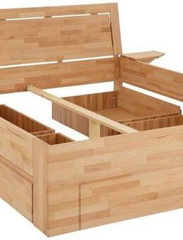 Home affaire Massivholzbett Sabrina, Stauraumbett mit hoher Stabilität, INKLUSIVE Schubladen