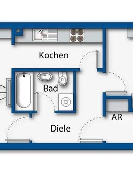 2-Zimmer-Wohnung SR-West mit TG-Stellplatz (vermietet) - Straubing