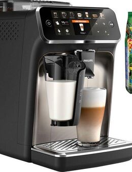 Philips Kaffeevollautomat 5400 Series EP5447/90 LatteGo, 12 Kaffeespezialitäten und 4 Benutzerprofilen chrom/mattschwarz