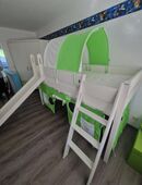 Paidi Biancomo Kinderzimmer Hochbett, Eckschrank, Regal, Kommode, Aufsatzregal in 90571