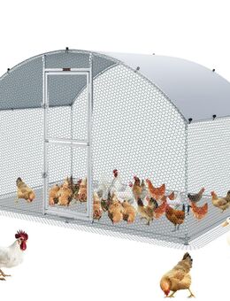 Hühnerstall, 3 x 2 x 2 m Hühnerhaus Freilaufgehege mit Sonnenschutzdach PE-Plane, Stahl Kleintierstall Hühnerhaus Dach Geflügelstall Hühnerkäfig für Hühner, Enten, Gänse, Kaninchen usw. Set453 - Wuppertal
