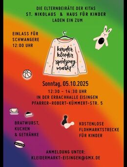 Kinderkleidermarkt in 97249 Eisingen am 05.10. - Eisingen (Bayern)