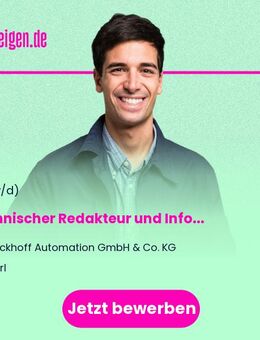 Technischer Redakteur und Informationsmanager (m/w/d) Cybersecurity - Verl