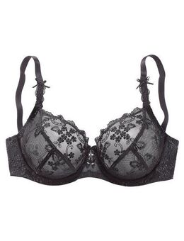 LASCANA Bügel-BH mit transparenter Stickerei-Spitze, Dessous