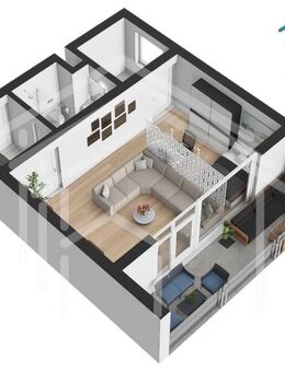 Geräumige 1 Zimmerwohnung mit Balkon und Einbauküche - Oberursel (Taunus)