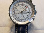 REP. Breitling Navitimer World 7750 Automatik lederband (dunkel blau) faltschliesse - Wadern Zentrum