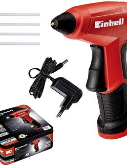 Einhell Akku-Heißklebepistole TC-CG 3,6 Li (Lithium-Ionen, Anti-Tropf-System, 15 Sek. Aufheizzeit, inkl. Metallbox, Ladegerät und 4 Heißklebestiften) - Wuppertal