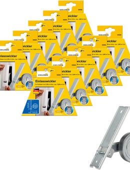 SCHELLENBERG Einlass-Gurtwickler für das Rollladensystem Maxi, Lochabstand 13,5 cm, Unterputz-Montage, Gurtbreite 23 mm, Set, 10-tlg., für Rollladengurte mit 23 mm Breite