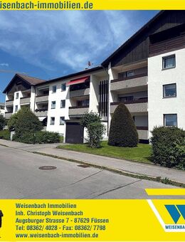 Gepflegte 2-Zimmer-Eigentumswohnung in zentrumsnaher Lage mit herrlichen Blick - Füssen