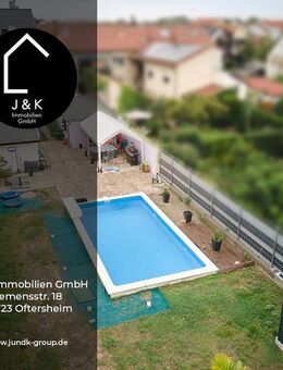 Charmantes Anwesen mit Nebengebäude, Gartenidylle & Pool - Altlußheim