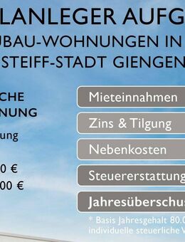 2-Zimmer-Neubauwohnung mit Südterrasse und durchdachtem Grundriss - Giengen (Brenz)