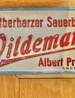 Altes Geprägtes Reklameschild Blechschild Wildemann Sauerbrunnen - Köln