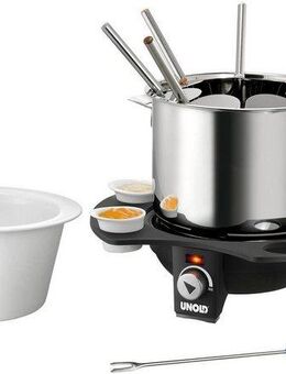 Unold Elektro-Fondue Élégance 48645, 8 Fonduegabeln, 1,5 l, mit sechs Saucen-Töpfchen