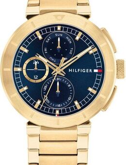 Tommy Hilfiger Multifunktionsuhr LORENZO 1792118, Quarzuhr, Armbanduhr, Herrenuhr, Datum, Edelstahlarmband