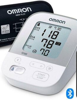 Omron Oberarm-Blutdruckmessgerät X4 Smart, mit Bluetooth und Intelli Wrap Manschette, mit kostenloser App
