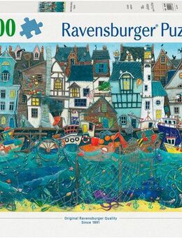 Ravensburger Puzzle Hafen der Wunder: Ein geschäftiger Fantasy-Hafen, 1500 Puzzleteile, Made in Germany