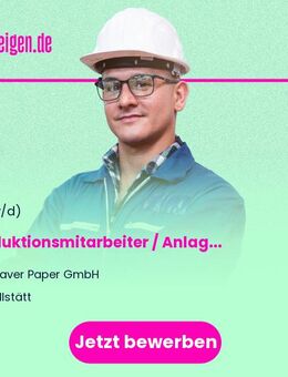 Produktionsmitarbeiter / Anlagenfahrer (m/w/d) - Willstätt