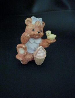 Teddybär Deko Keramik 8cm hoch 11cm lang 7cm breit - Essen