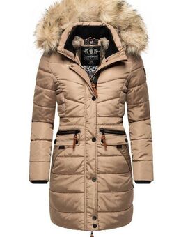 Navahoo Steppmantel Paula stylischer Winter Parka m. edlem Fellimitat