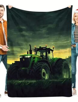 Traktor-Decke für Jungen – Flauschiger Komfort für kleine Traktor-Fans Bauer Landwirtschaft 150x200cm Design 6 - Ingolstadt