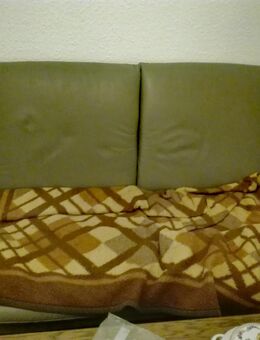 graues Ledersofa, sehr guter Zustand - Rheine Zentrum