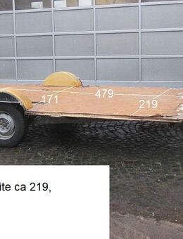Plattformanhänger 1200kg ca 479 x 219, ZdR 171, ideal für TINY House, Quad- Zweirad-Maschinentransporter gebr. (ohne Papiere) (LMC Münsterland Luxus 520K BJ 85) - Schotten Zentrum